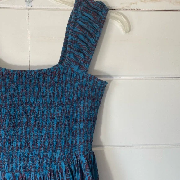 Free People Sweet Annie Mini Dress XS Tiered Cotton Boho Summer - Picture 7 of 12